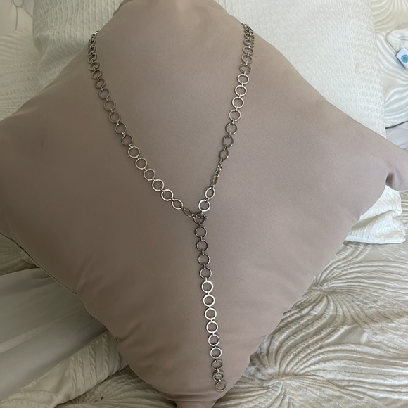 CK Calvin Klein Silver chain belt, adjustable 38 inches - Picture 15 of 17